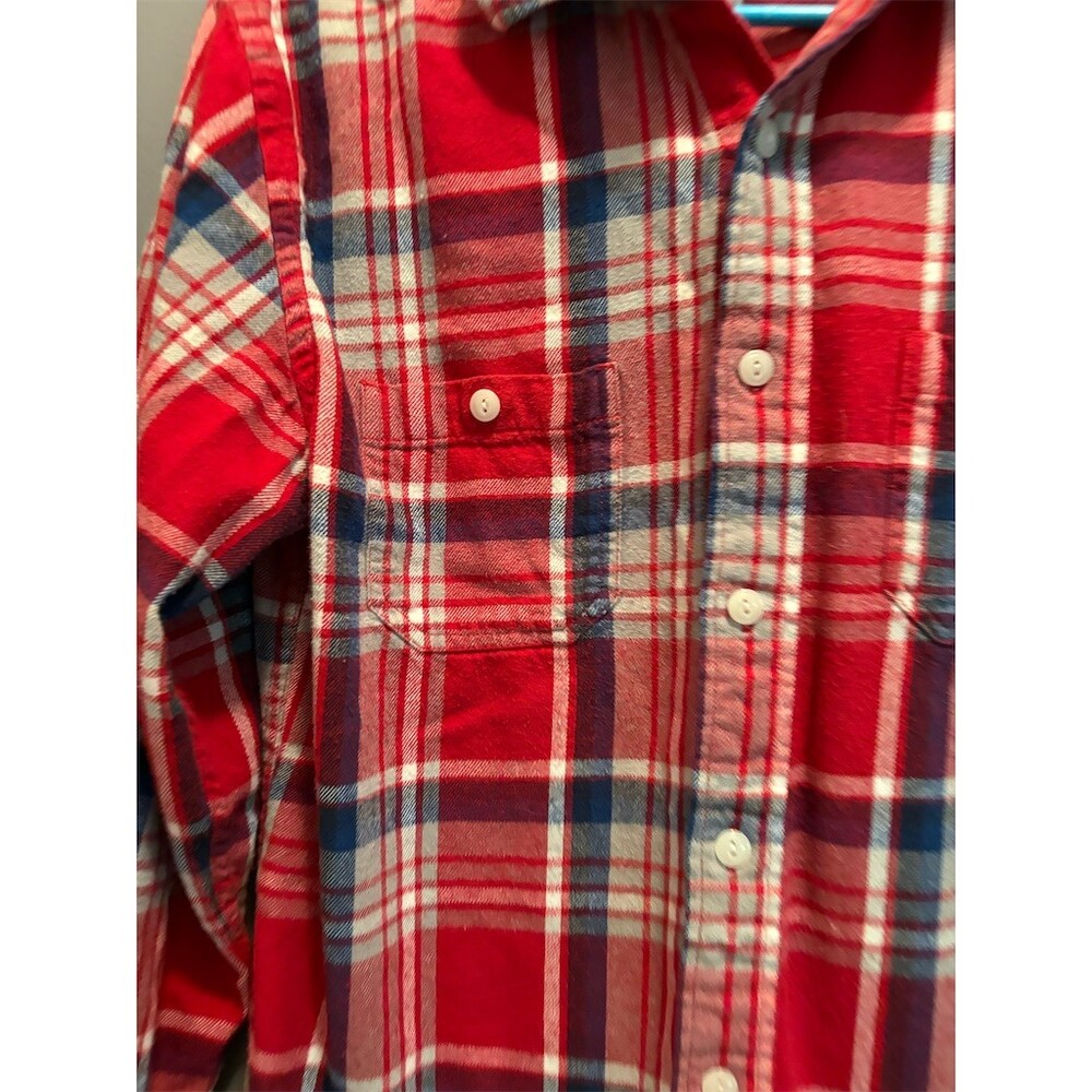 Old Navy Vintage Men's Plaid Flannel Button-Up Shirt Size M Fisherman - Picture 2 of 9